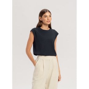 Simple round sleeveless _Blueberry (B61003ATN30_N15)
