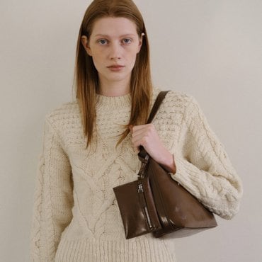 로서울 Mini Pulpy hobo bag Wrinkled Brown