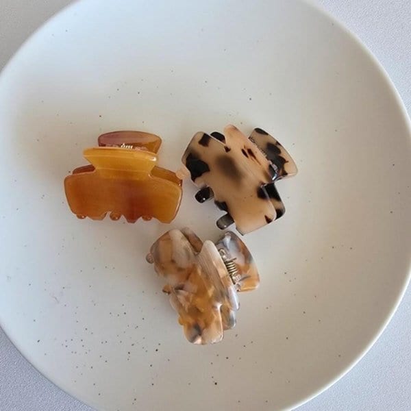 [옷자락] 여성용 데일리 미니 집게 헤어핀 반묶음 올림머리 액세서리