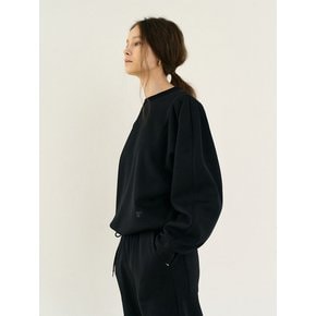 PUFF STRING SWEAT SHIRT (moat black)