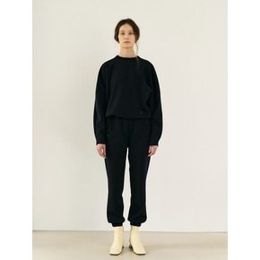 PUFF STRING SWEAT SHIRT (moat black)