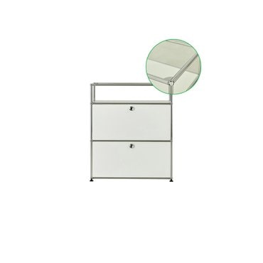 USM [USM 공식수입원] USM Haller Storage 1x3 (Glass)