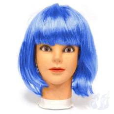  삼미호 파티가발 단발 블루 코믹가발 노래방가발 파란색가발 염색가발 코스프레가발 컬러가발 칼라가발 행