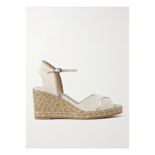 미렐라 Ii 컷아웃 캔버스 에스파드리유 웨지 샌들 아이보리 1647597332360929
