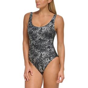 5033727 DKNY Womens Snake Mesh Inerts One-Piece Swimsuit