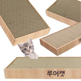 유니커머스 루어캣 3D 평판 2P 고양이 스크래쳐