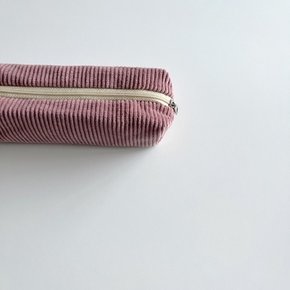 프루트 핑크 골덴 필통(Fruit pink corduroy pencil case)