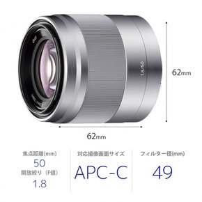 APS-C E 50mm F1.8 OSS SEL50F18 소니(SONY) 망원 단초점 렌즈 디지털 일안 카메라