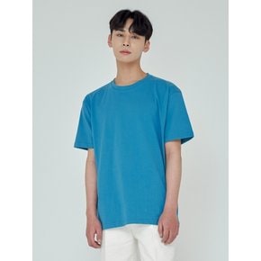 LOOSE FIT SILKET T-SHIRTS AQUA BLUE