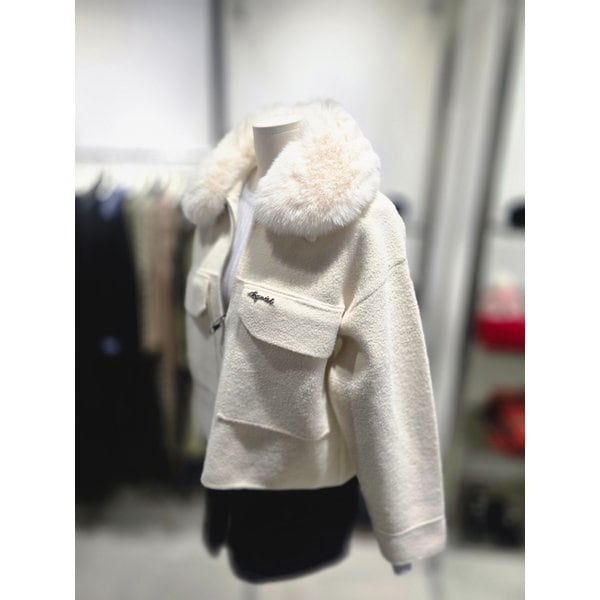 [여주점] 탈부착 페이크 퍼 앞지퍼 자켓 ER4BX016