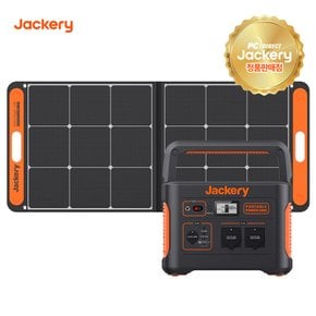 잭커리 1000A+100W 태양광패널 파워뱅크 대용량 배터리 올인원 차박 캠핑 낚시 220V