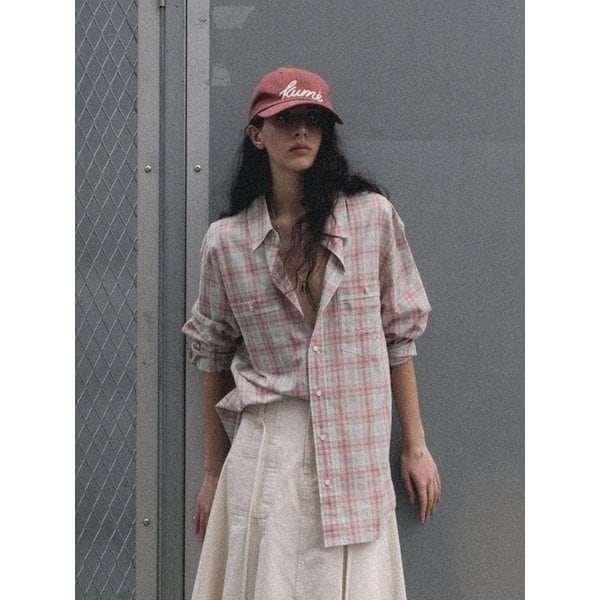 Vintage Pastel Western Checkered Shirt, Pink