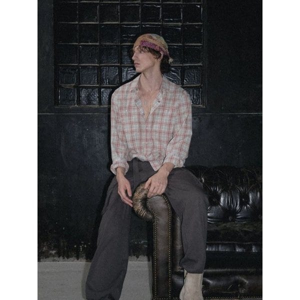 Vintage Pastel Western Checkered Shirt, Pink