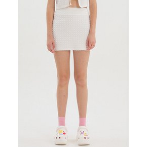 Bubble Mini Skirt_White