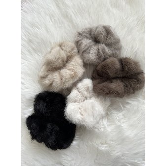 모스크스 Formal mink scrunchie (5color)