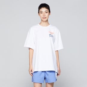 유니 라이프 웨이브 셔터 티셔츠 화이트 (B3SUHSS002WHT)
