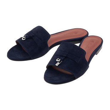 로로피아나 SS25 여성 썸머 참 스웨이드 샌들 FAI5580 W000