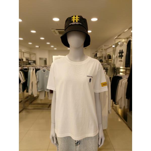 [여주점] 우먼즈 옐로우 테이핑 해시태그 티셔츠BA252TS501_OF