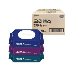 크리넥스 잘닦이는 물티슈 70매 X 30팩