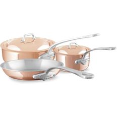 영국 모비엘 냄비 Mauviel M6S 6-Ply Polished Copper 스테인리스 스틸 5-Piece Cookware Set Wi