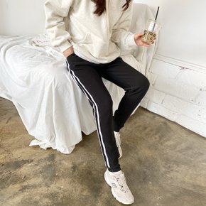 제이지컴퍼니 여성 핫뜨거 융털 기모 두줄 조거팬츠