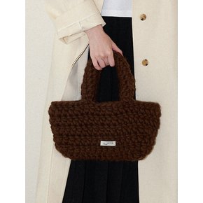 Wool 100% Handmade Crochet Tote Bag _ Brown