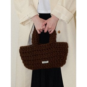 Wool 100% Handmade Crochet Tote Bag _ Brown