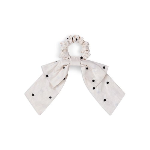 Aster Scrunchie Ivory Polkadot