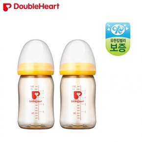 더블하트 실용적인 소프트터치 모유실감 젖병 160ml(트윈팩)/BK