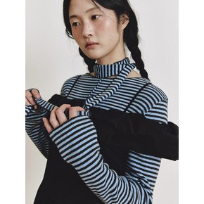 Wappen Stripe Scarf T-shirt_blue