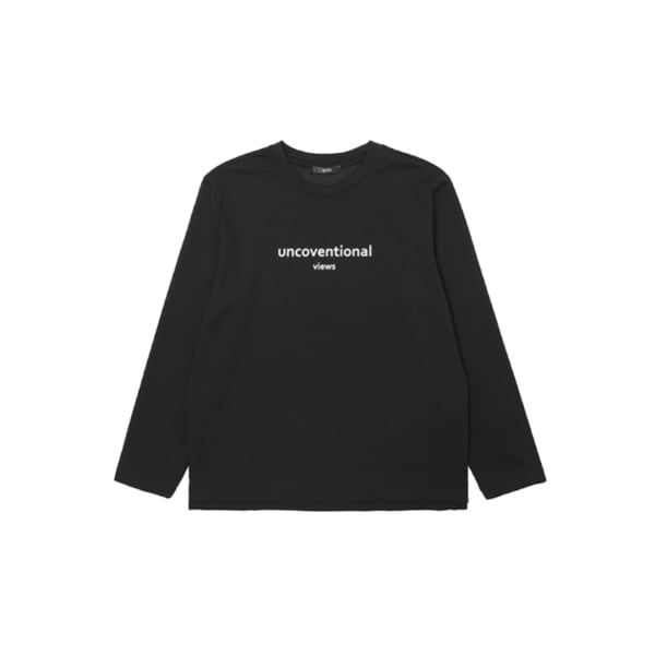 여성 레터링 긴팔티셔츠 (BLACK)