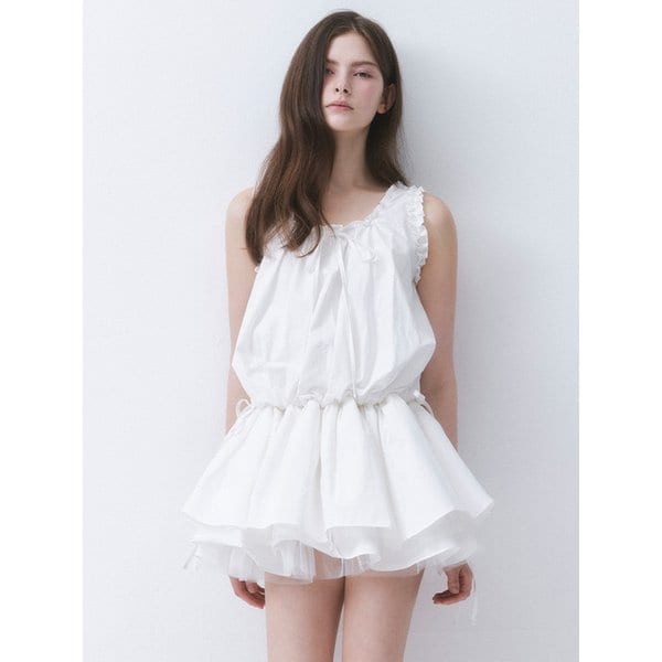 CLOUD FRILL RIBBON DRESS_TT6S605IV