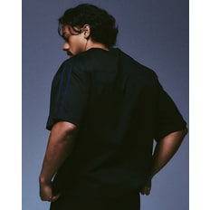 오버핏 헤비 메쉬 숏 슬리브 블랙