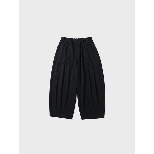 Herringbone Fatigue Balloon Pants - Black