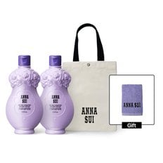 안나수이 로즈 리퀴드 바디 솝 듀오 (+고리형 수건, 에코백)