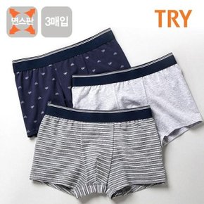 면스판 모모 주니어 남성드로즈 사각 속옷 3매입