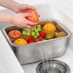 304 올스텐 설거지통 주방 싱크대정리함 그릇정리용품 부엌수세미 캠핑스텐볼 다라이
