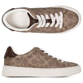 코치 [부산점] 25FW 브라운카키 하이 라인 시그니처 캔버스 스니커즈 CW970 XH9