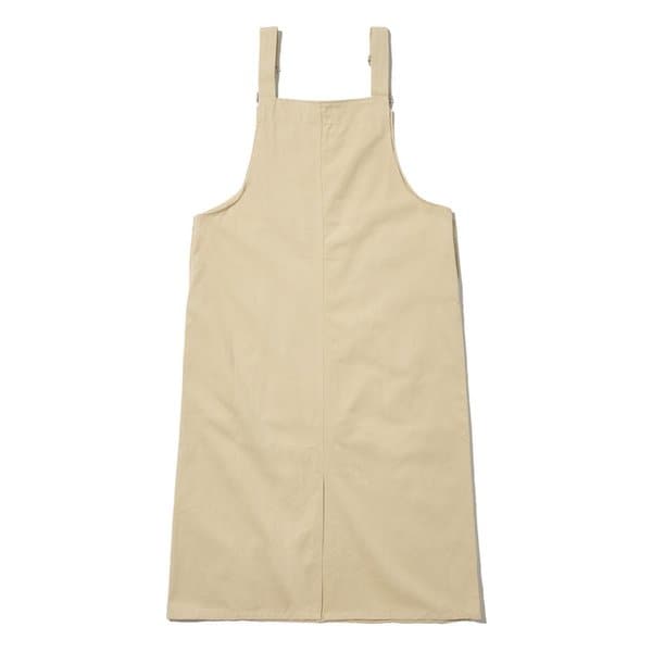 코튼 베어 오버롤 롱 원피스 (베이지)