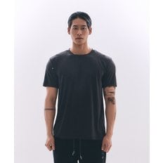 ALI THE GREATEST 라운드 숏 슬리브 차콜