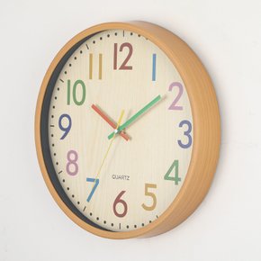 우드 원형 무소음 벽시계 거실 학교 인테리어 벽걸이 시계 ODM-CLOCK05