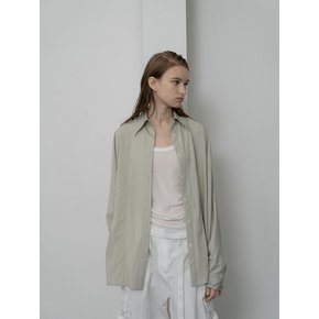 Two-way Button Shirt_light khaki