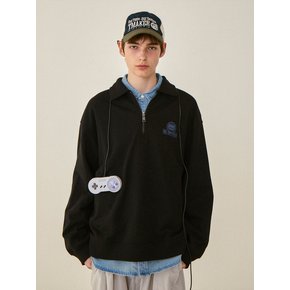 HALF ZIP-UP SWEATSHIRT BK