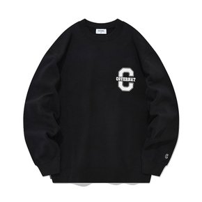 [정상가: 69,000원]_스몰 컬리지 C 로고 맨투맨 블랙 CO2203CR03BK