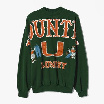 캐피탈 [샌프란시스코 마켓] BIG KOUNTRY KNIT BIG SWEATSHIRT (30/-SWT) GREEN