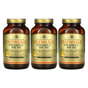 솔가 비타민C 츄어블 Chewable 500mg 오렌지맛 90정 3개