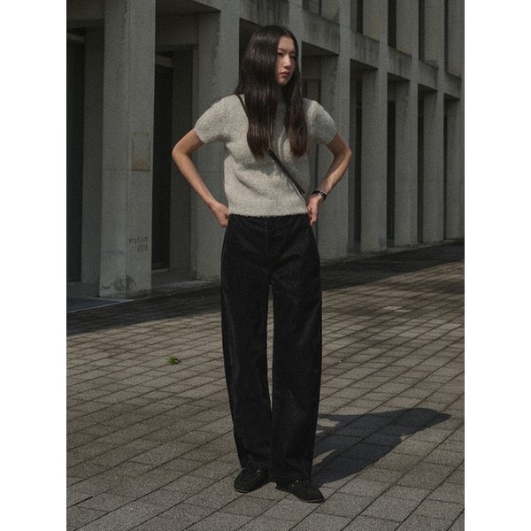 ALERA ALPACA TURTLENECK HALF KNIT_GRAY
