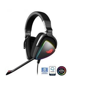 ASUS Hi-Res ESS Quad-DAC 탑재 PS5, PC, 모바일 게임, RGB 게임 헤드셋 ROG DELTA