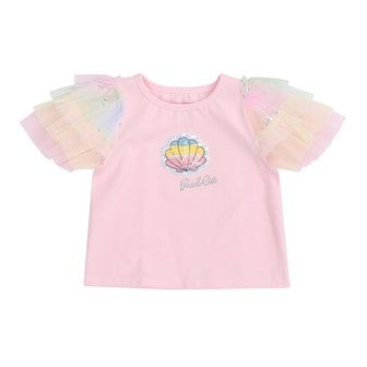 프랜치캣 [여주점] 핑크 오로라 샤 티셔츠 (Q22DCT210)