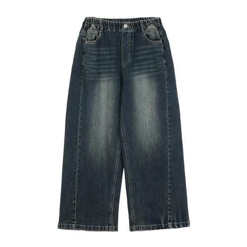 AWK 동백01 주니어 절개 벌룬와이드 데님 팬츠 다크블루 R267B3107A(1)